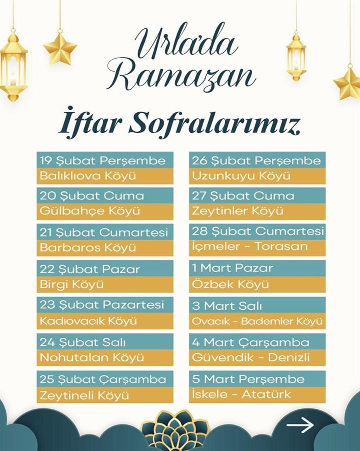 İFTAR SOFRALARIMIZ
